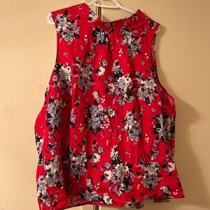 ModCloth 4X Red ‘50s Inspired Floral Top